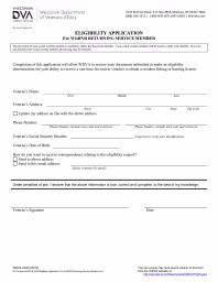 Eligibility Application – WisDNR Returning Service Members Voucher