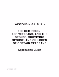 WDVA B0105 Wisconsin GI Bill Application Guide